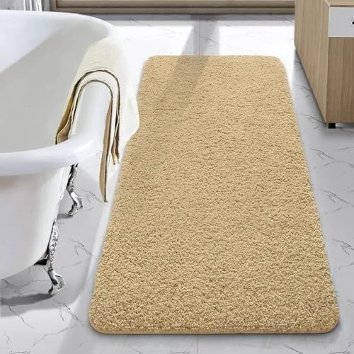LOCHAS Chenille Bath Runner 24 × 48 in, Beige