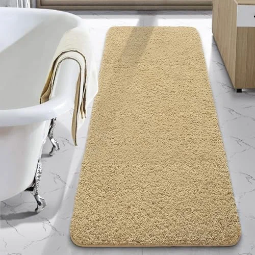 LOCHAS Chenille Bath Runner 24 × 70 in, Beige