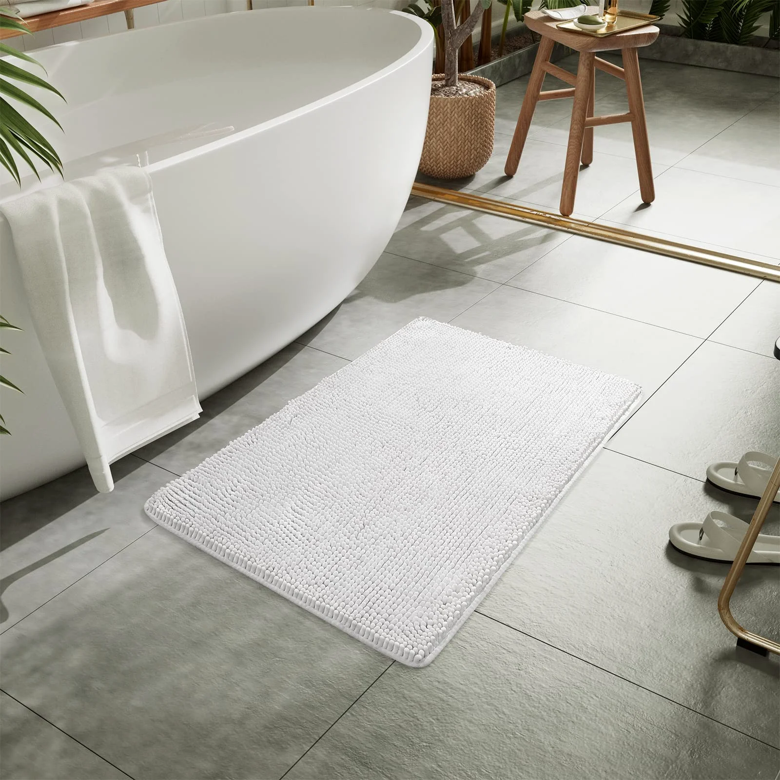 LOCHAS chenille bath mats in a room