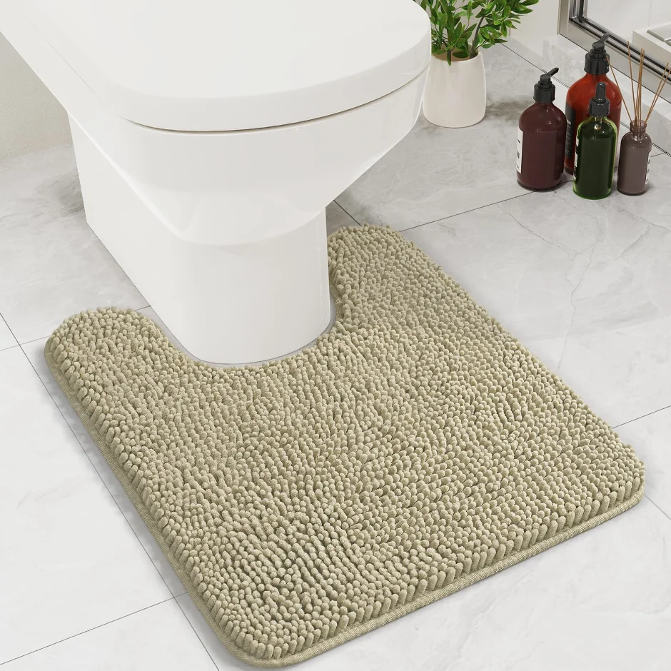 LOCHAS Chenille Contour Rug 20 × 20 in, Beige